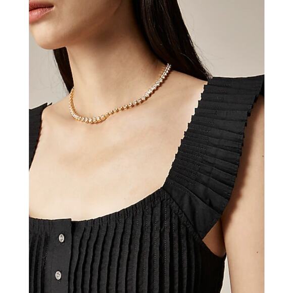 J Crew Pintuck Peplum Top XXS Black NWT Bloue Shirt CJ340 J.Crew Button Pleated - Picture 3 of 5